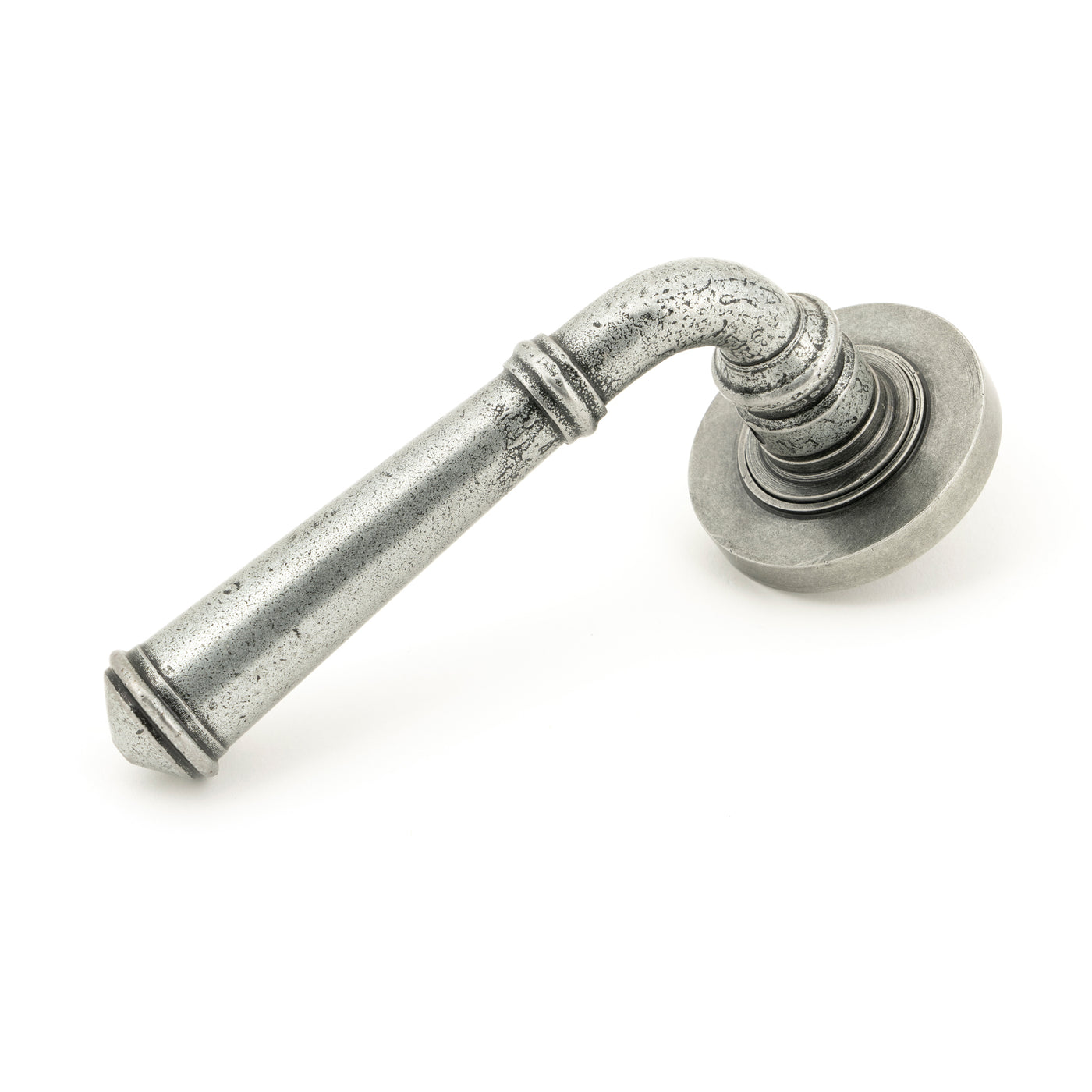 From The Anvil 45643 - Pewter Regency Lever on Rose Set (Plain) #finish_pewter-patina