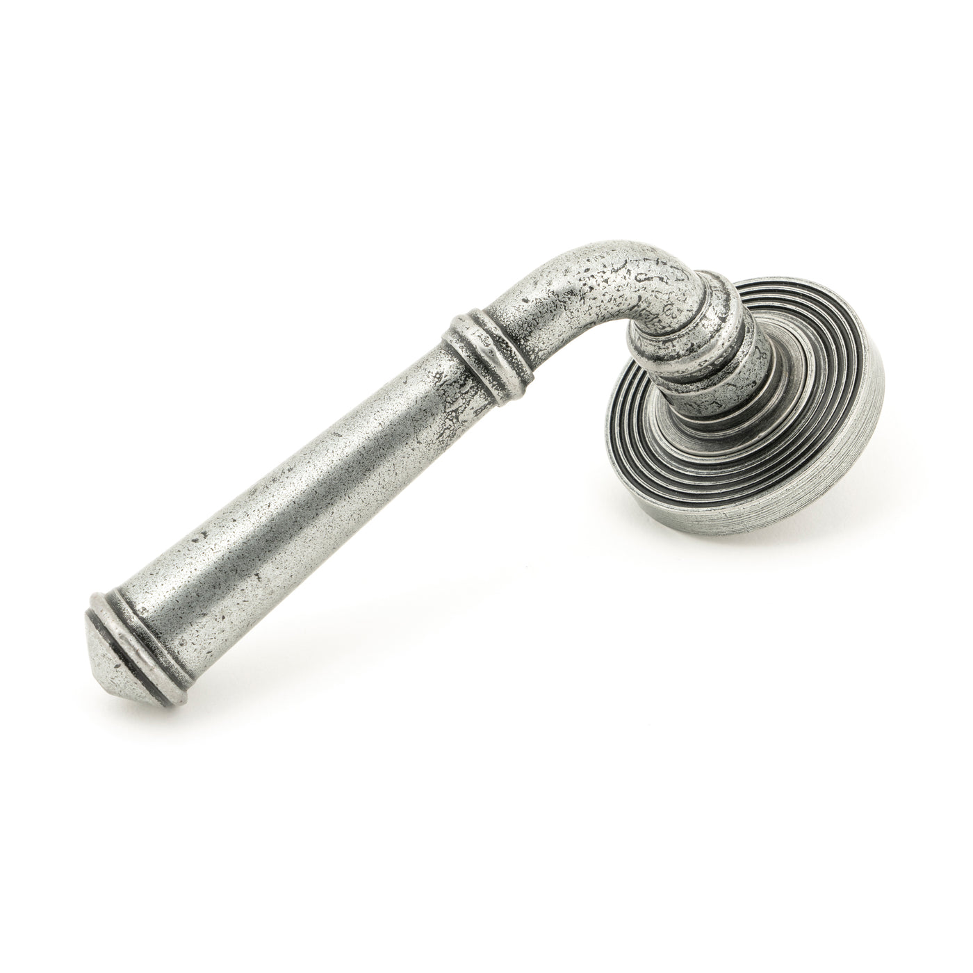 From The Anvil 45645 - Pewter Regency Lever on Rose Set (Beehive) #finish_pewter-patina