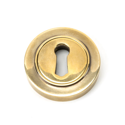 From The Anvil 45683 - Aged Brass Round Escutcheon (Plain) #finish_aged-brass