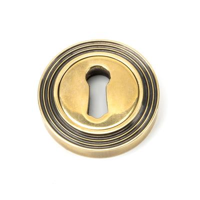 From The Anvil 45685 - Aged Brass Round Escutcheon (Beehive) #finish_aged-brass