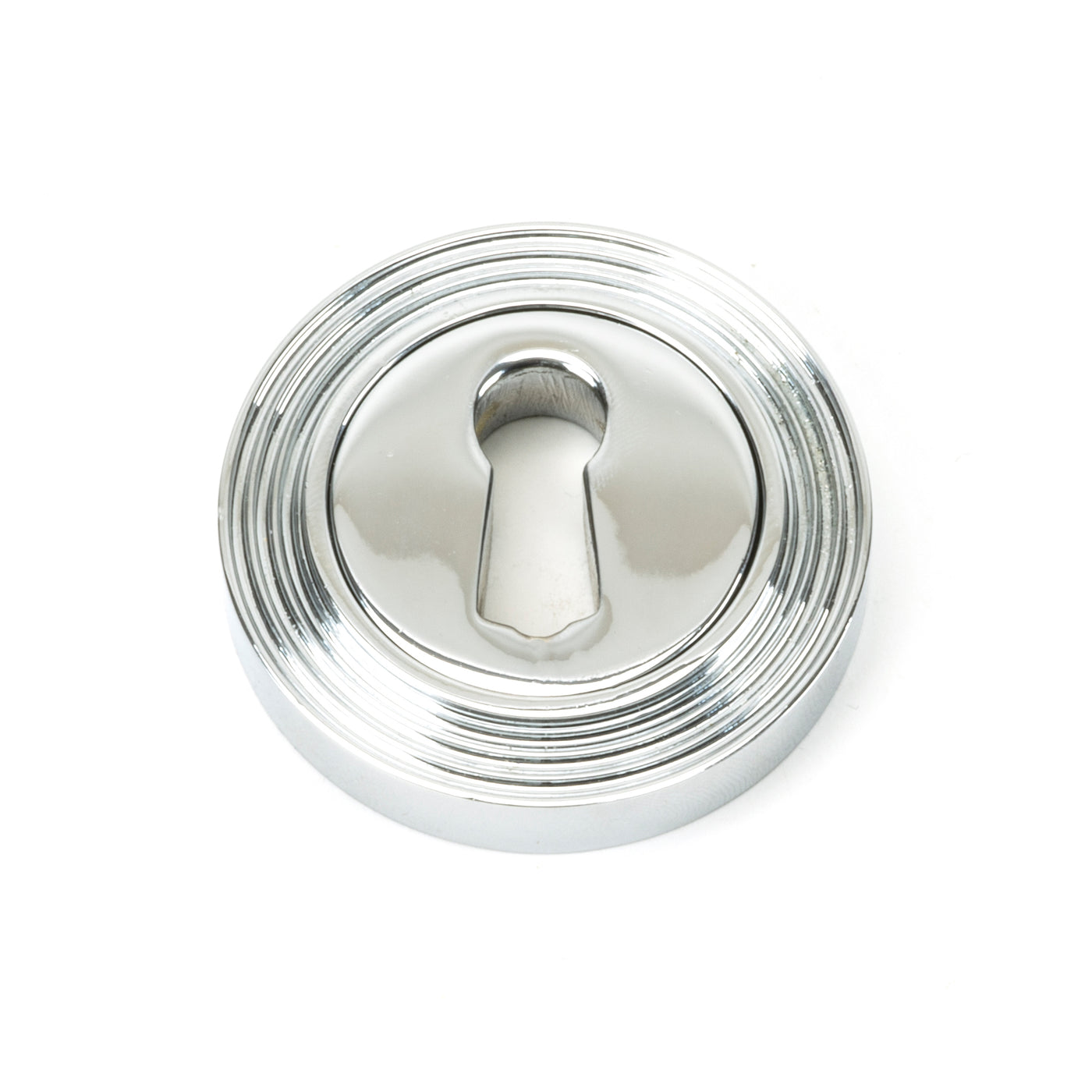 From The Anvil 45689 - Polished Chrome Round Escutcheon (Beehive) #finish_polished-chrome