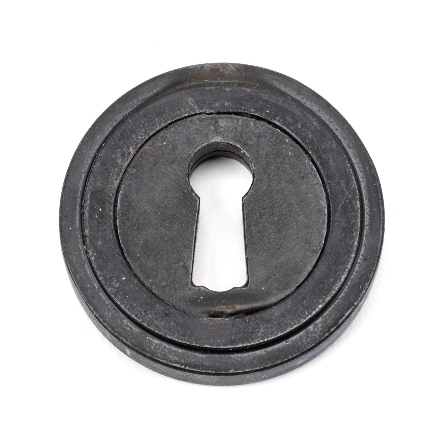 From The Anvil 45700 - External Beeswax Round Escutcheon (Art Deco) #finish_beeswax-external