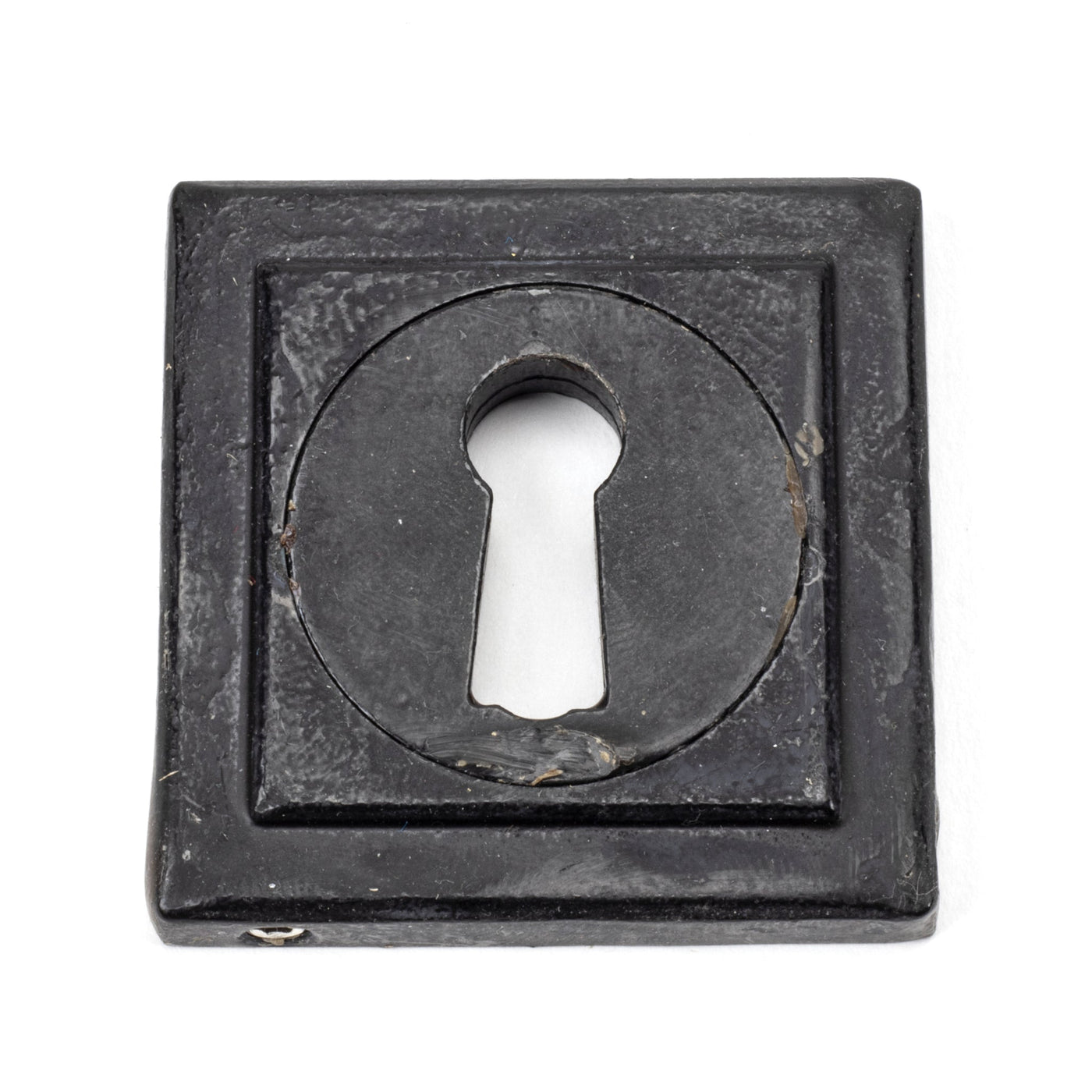 From The Anvil 46116 - Aged Bronze Round Escutcheon (Square) #finish_external-beeswax