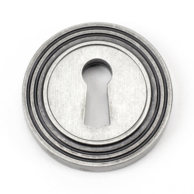 From The Anvil 45705 - Pewter Round Escutcheon (Beehive) #finish_pewter-patina