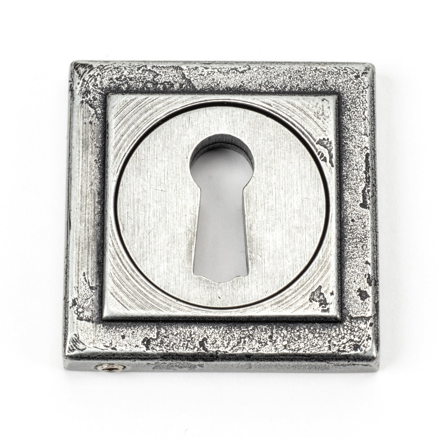 From The Anvil 45695 - Black Round Escutcheon (Plain) #finish_pewter-patina