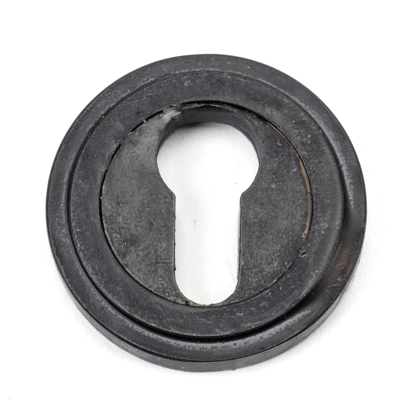 From The Anvil 45724 - External Beeswax Round Euro Escutcheon (Art Deco) #finish_beeswax-external