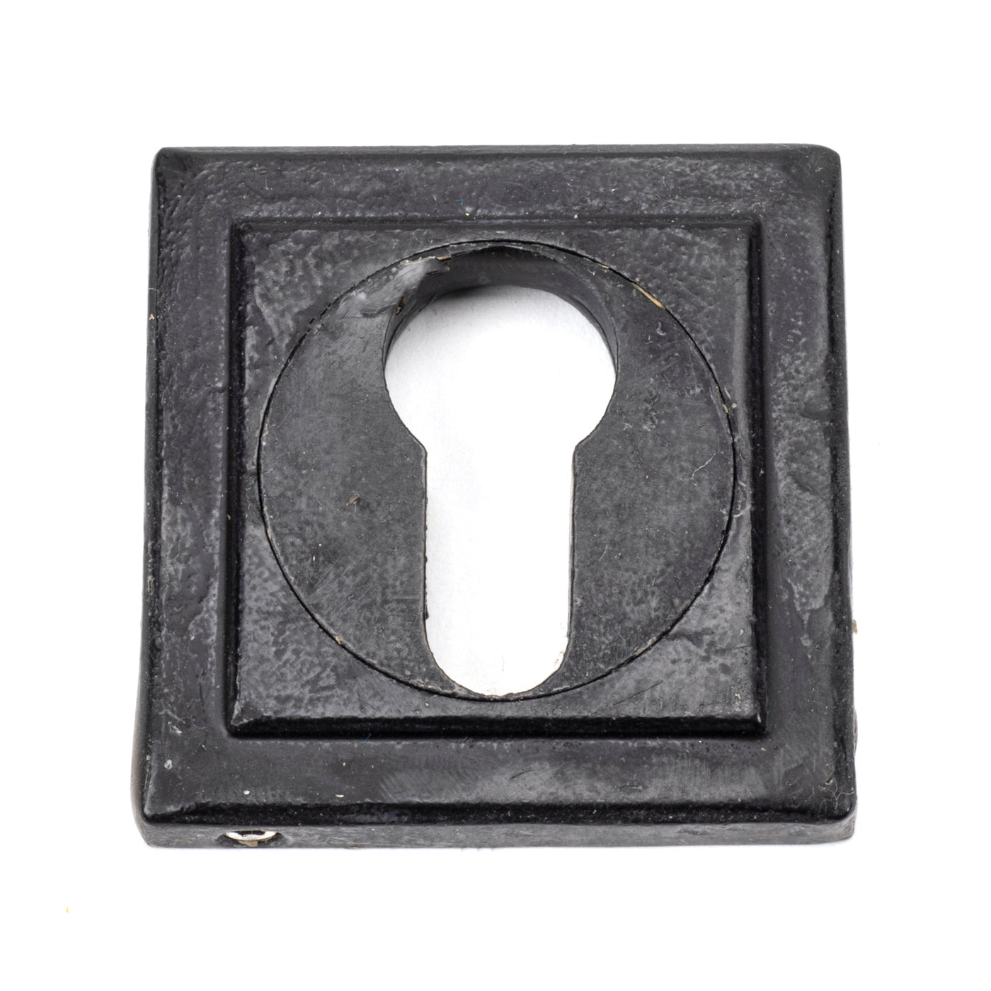 From The Anvil 45706 - Pewter Round Escutcheon (Square) #finish_external-beeswax