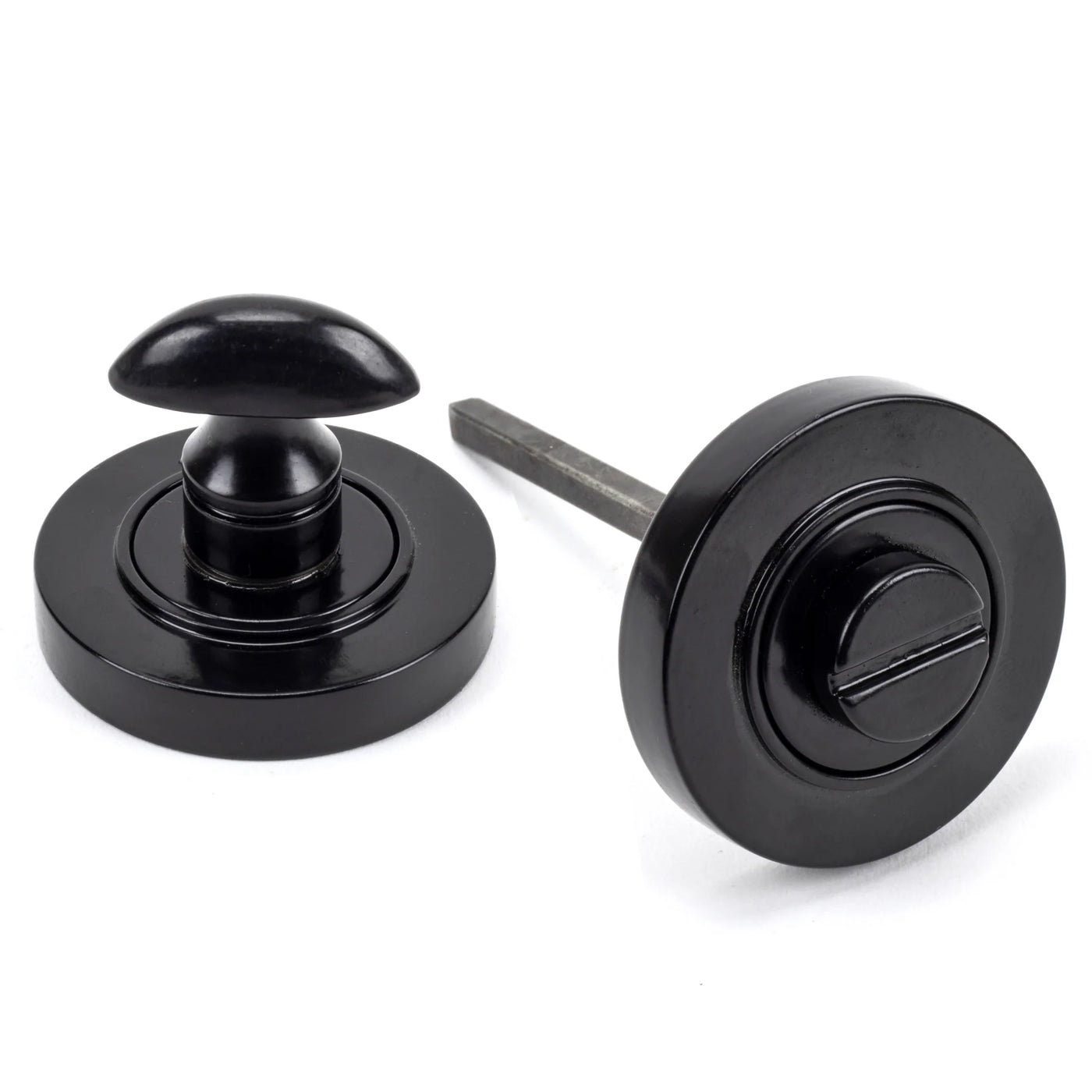 From The Anvil 46105 - Aged Bronze Round Thumbturn Set (Plain) #finish_black