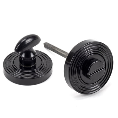 From The Anvil 45745 - Black Round Thumbturn Set (Beehive)  #finish_black