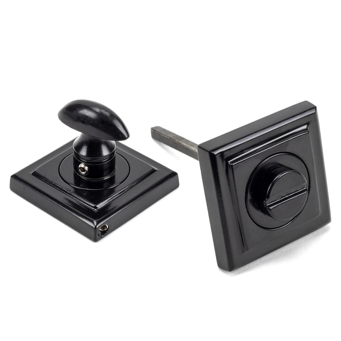 From The Anvil 46105 - Aged Bronze Round Thumbturn Set (Plain) #finish_black