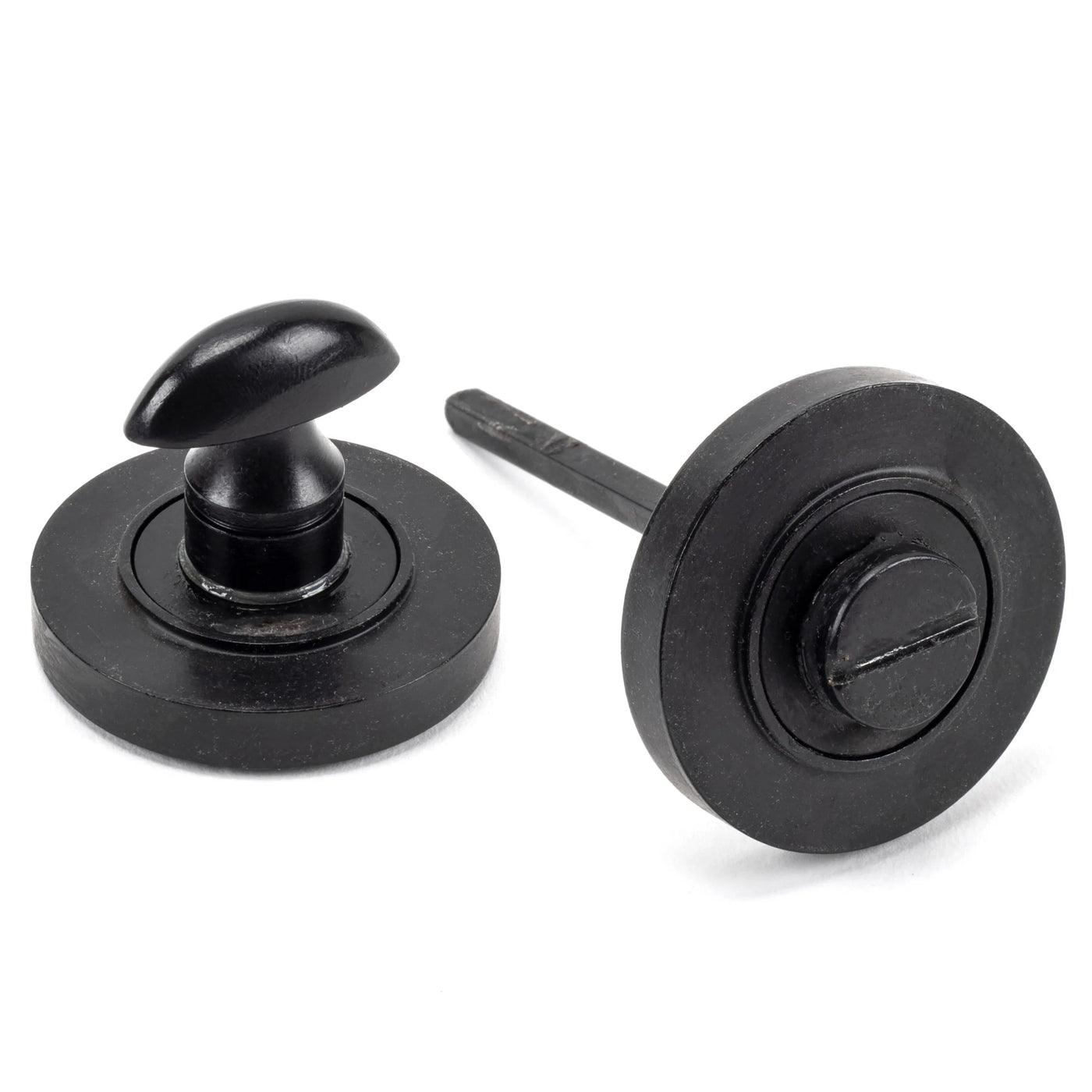 From The Anvil 46108 - Aged Bronze Round Thumbturn Set (Square) #finish_external-beeswax