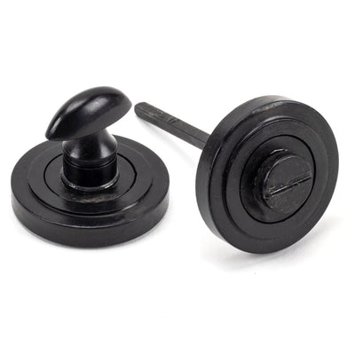 From The Anvil 45748 - External Beeswax Round Thumbturn Set (Art Deco)  #finish_beeswax-external