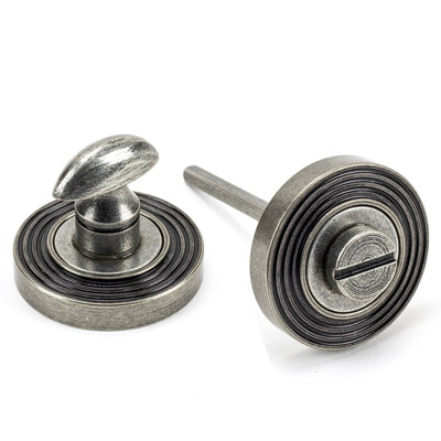 From The Anvil 45753 - Pewter Round Thumbturn Set (Beehive)  #finish_pewter-patina