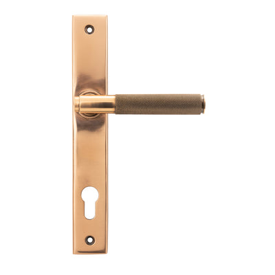 From The Anvil 45776 - Polished Bronze Brompton Slimline Espag. Lock Set  #finish_polished-bronze