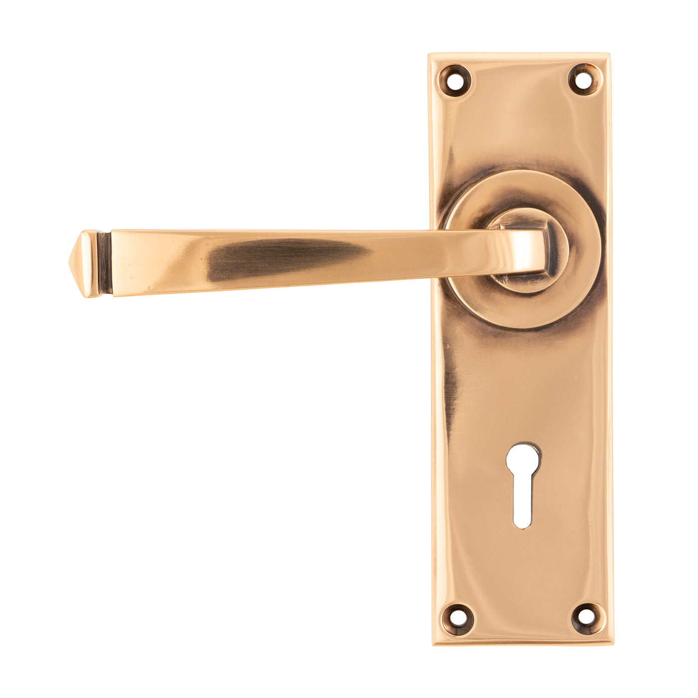 From The Anvil 45787 - Polished Bronze Avon Lever Lock Set #finish_polished-bronze