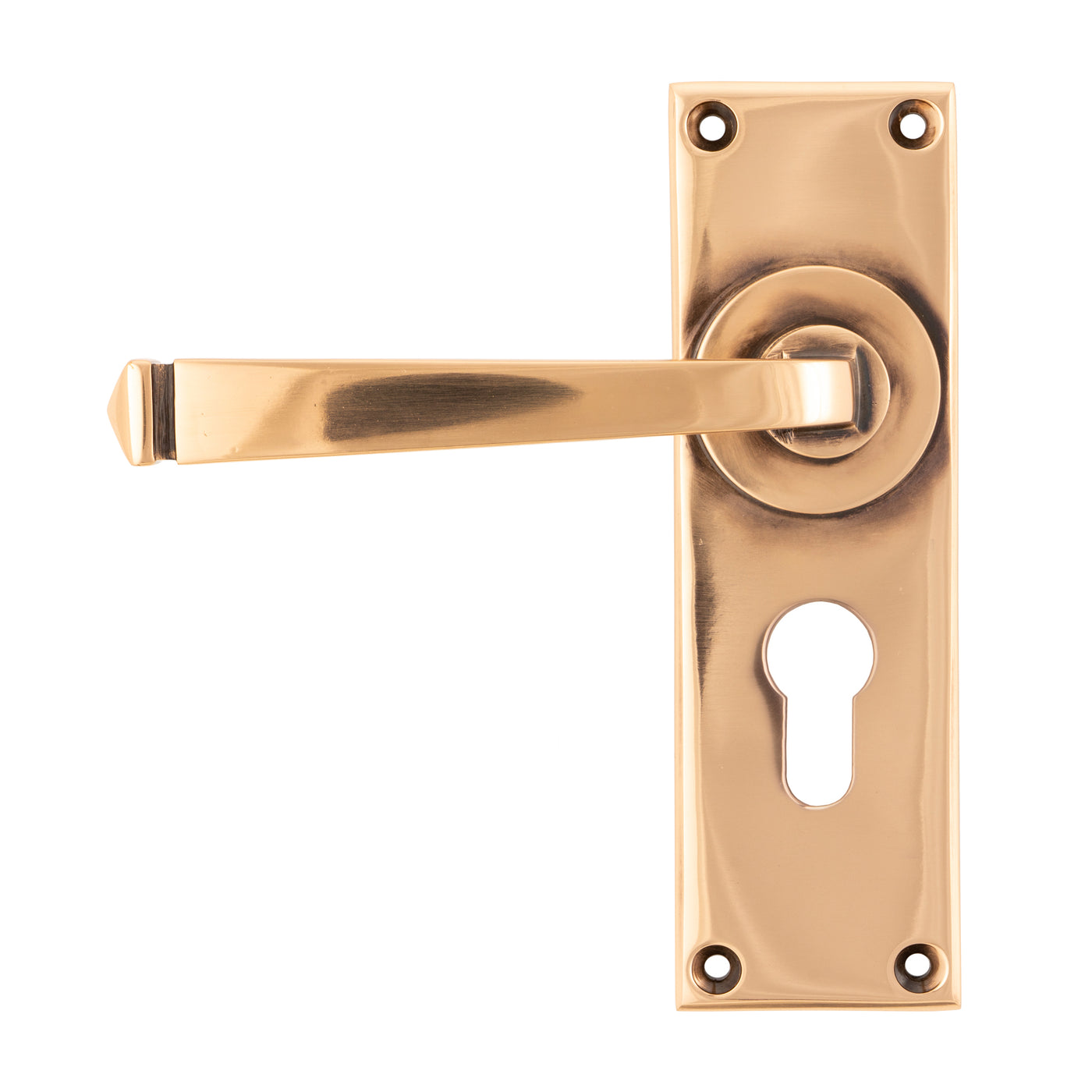 From The Anvil 45790 - Polished Bronze Avon Lever Euro Lock Set #finish_polished-bronze