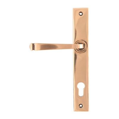 From The Anvil 45791 - Polished Bronze Avon Slimline Espag. Lock Set #finish_polished-bronze