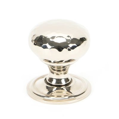 From The Anvil 46022 - Polished Nickel Hammered Mushroom Cabinet Knob 32mm #finish_polished-nickel