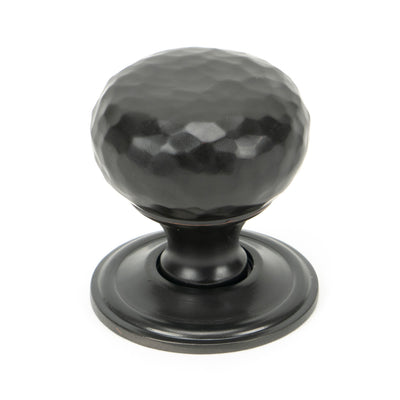 From The Anvil 46024 - Aged Bronze Hammered Mushroom Cabinet Knob 32mm #finish_aged-bronze