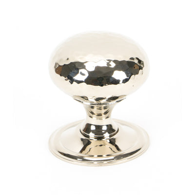 From The Anvil 46027 - Polished Nickel Hammered Mushroom Cabinet Knob 38mm #finish_polished-nickel