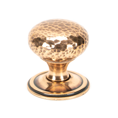 From The Anvil 46030 - Polished Bronze Hammered Mushroom Cabinet Knob 38mm #finish_polished-bronze