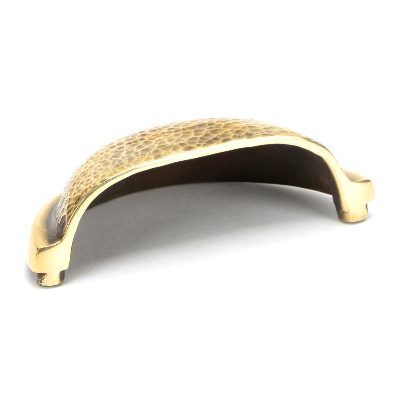 From The Anvil 46041 - Aged Brass Hammered Regency Concealed Drawer Pull #finish_aged-brass