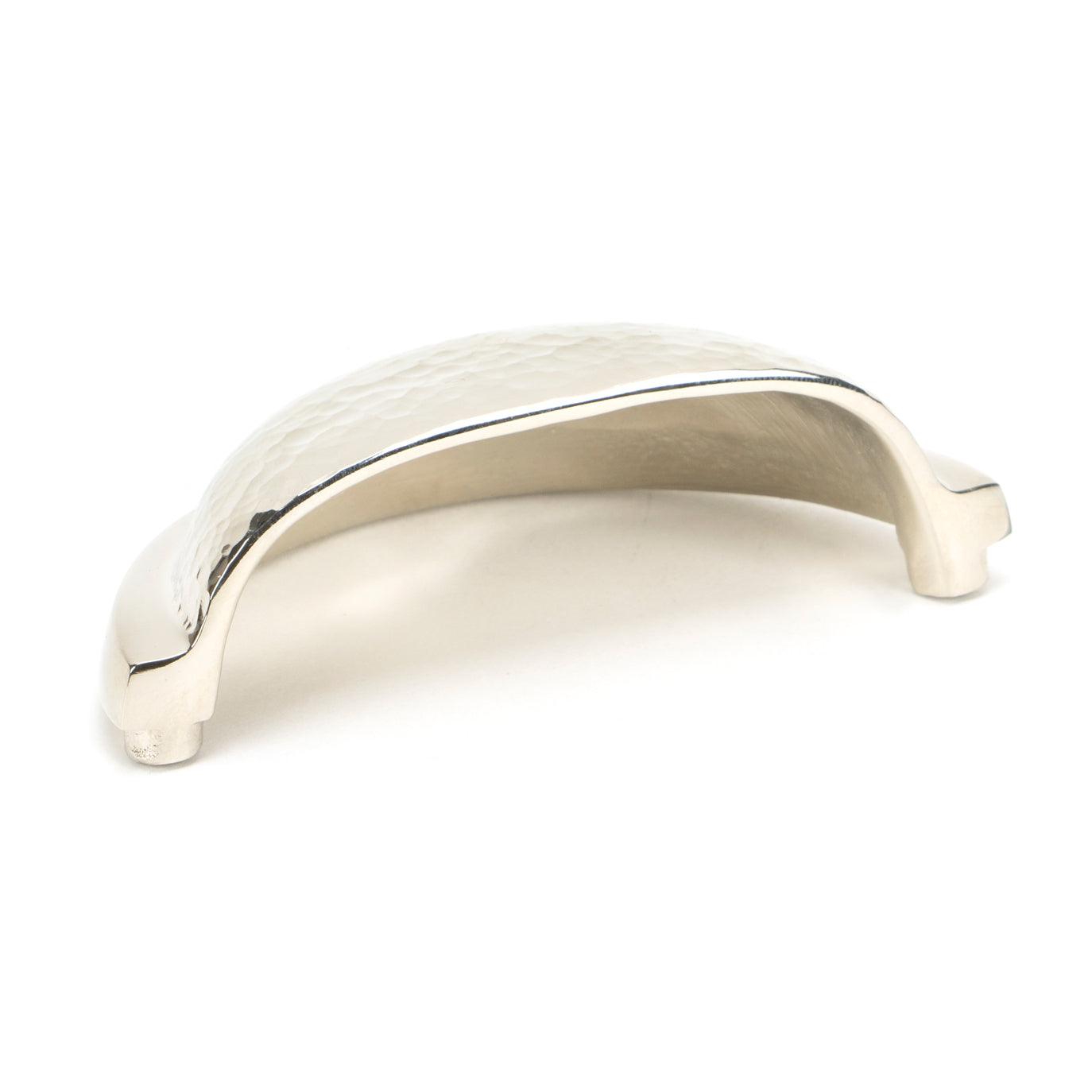 From The Anvil 46042 - Polished Nickel Hammered Regency Concealed Drawer Pull #finish_polished-nickel