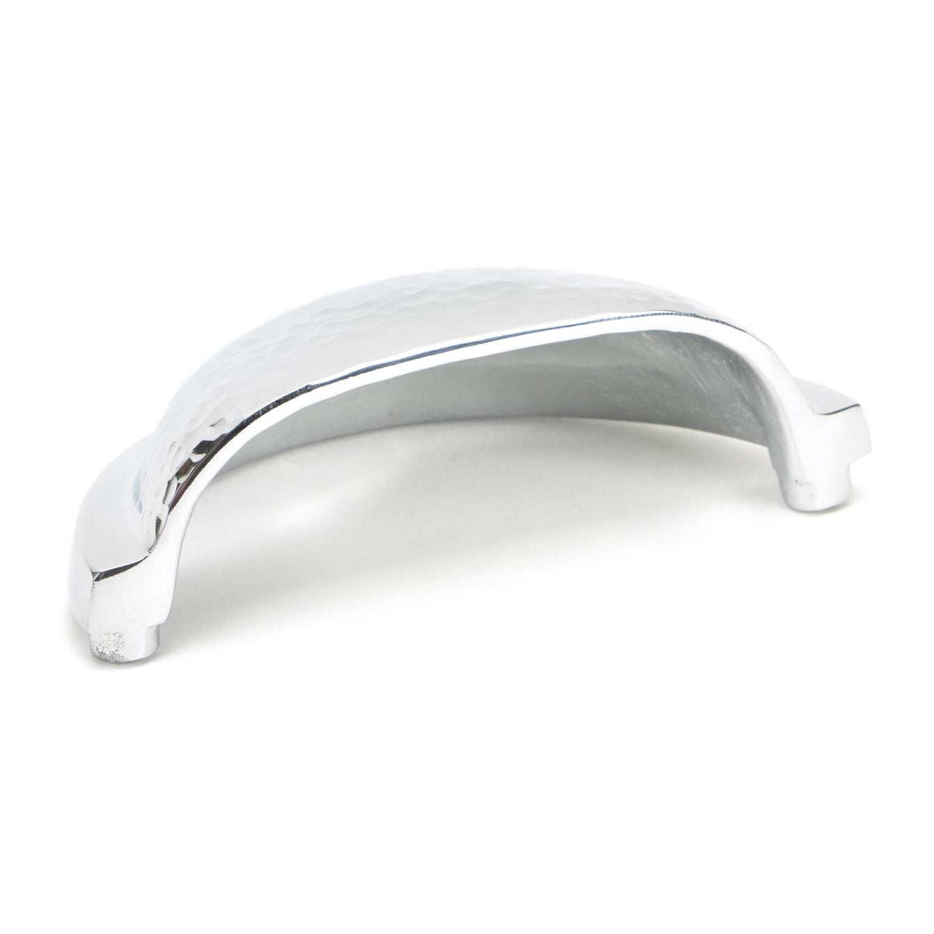 From The Anvil 46043 - Polished Chrome Hammered Regency Concealed Drawer Pull #finish_polished-chrome