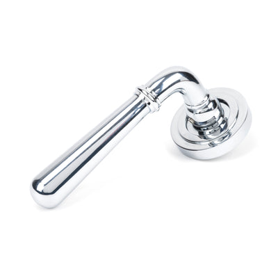 From The Anvil 46054 - Polished Chrome Newbury Lever on Rose Set (Art Deco) #finish_polished-chrome