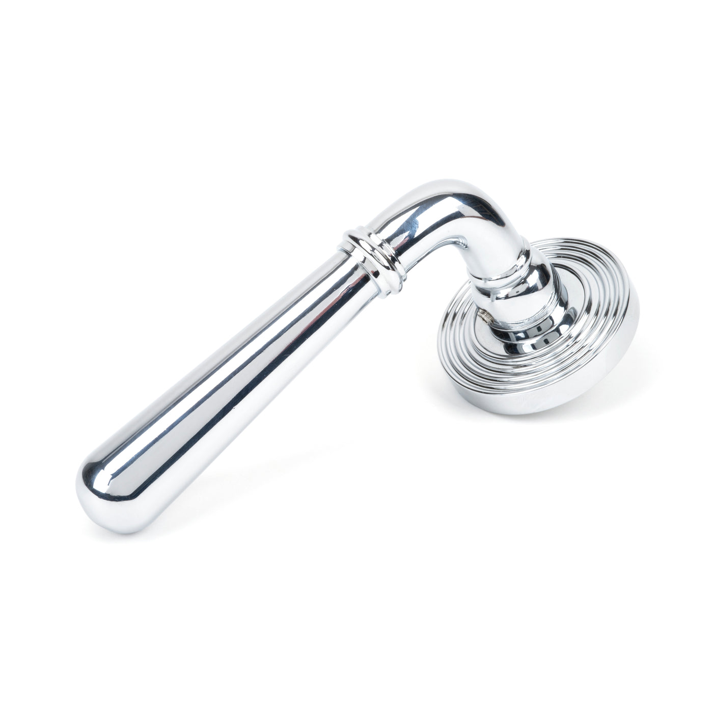 From The Anvil 46055 - Polished Chrome Newbury Lever on Rose Set (Beehive) #finish_polished-chrome