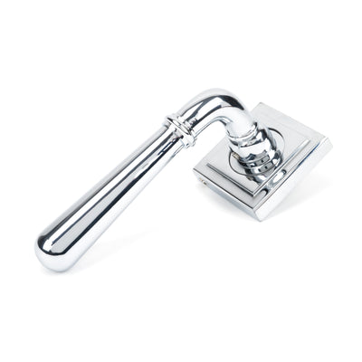 From The Anvil 46056 - Polished Chrome Newbury Lever on Rose Set (Square) #finish_polished-chrome