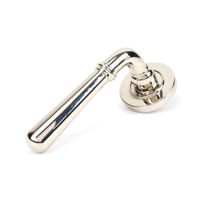 From The Anvil 46057 - Polished Nickel Newbury Lever on Rose Set (Plain) #finish_polished-nickel