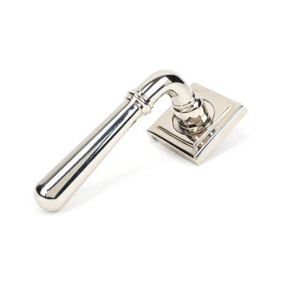 From The Anvil 46060 - Polished Nickel Newbury Lever on Rose Set (Square) #finish_polished-nickel