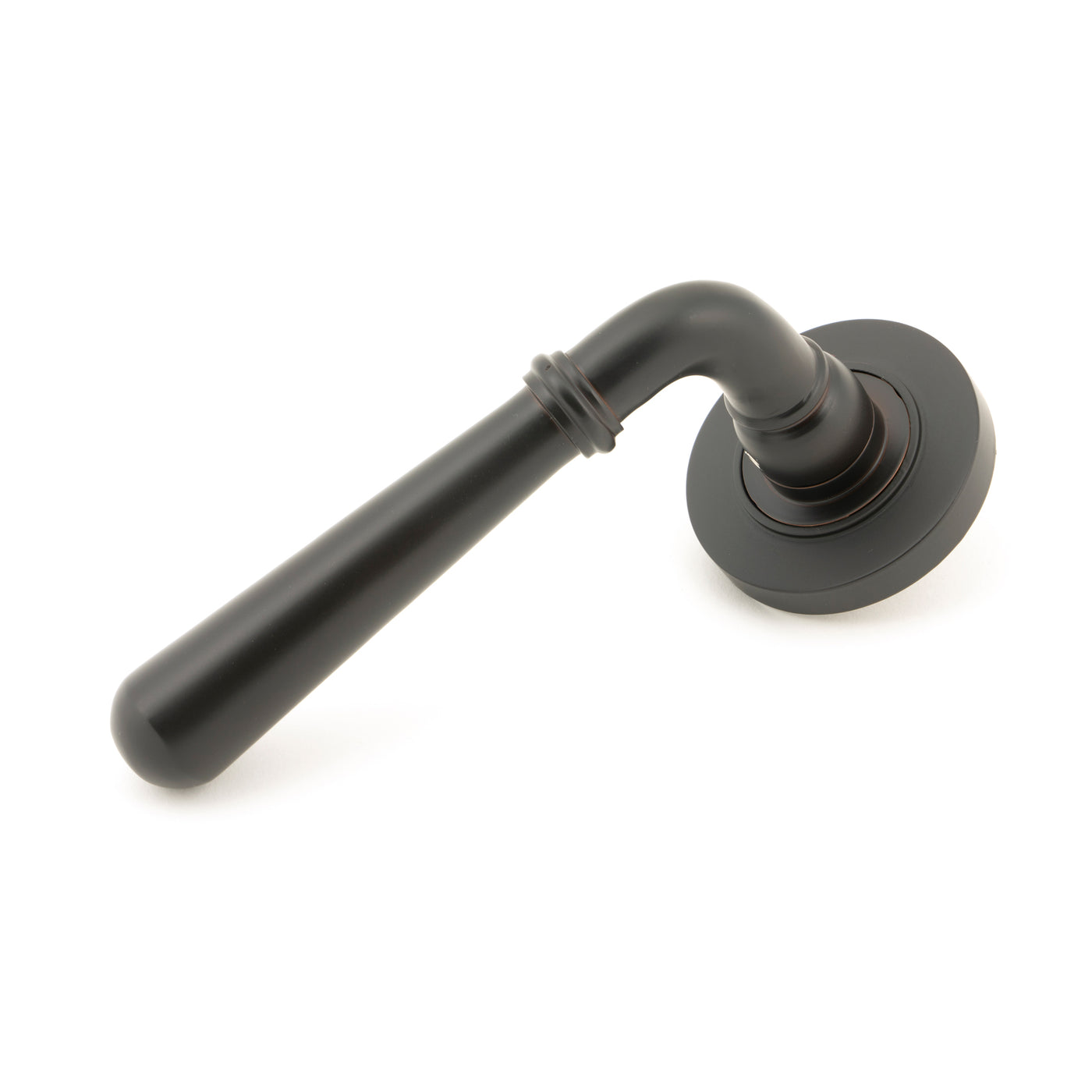 From The Anvil 46061 - Aged Bronze Newbury Lever on Rose Set (Plain) #finish_aged-bronze