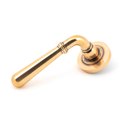 From The Anvil 46065 - Polished Bronze Newbury Lever on Rose Set (Plain) #finish_polished-bronze