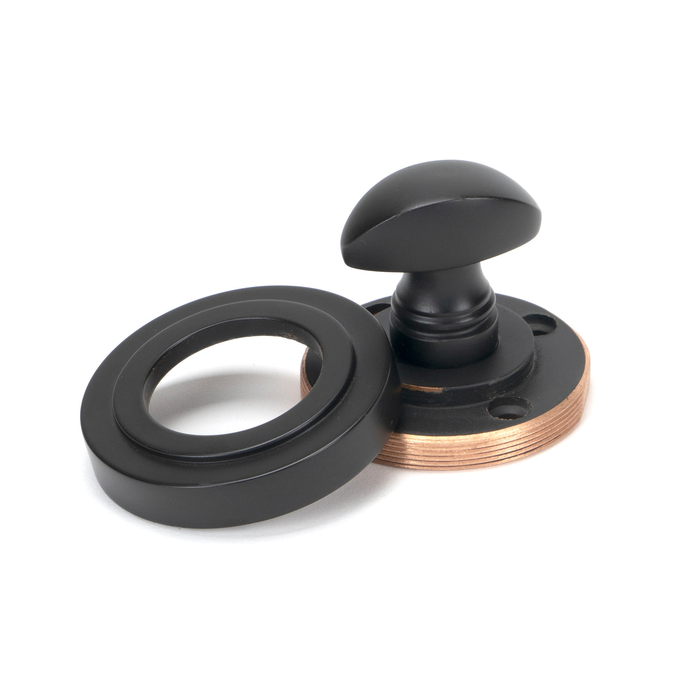 From The Anvil 46106 - Aged Bronze Round Thumbturn Set (Art Deco) #finish_aged-bronze