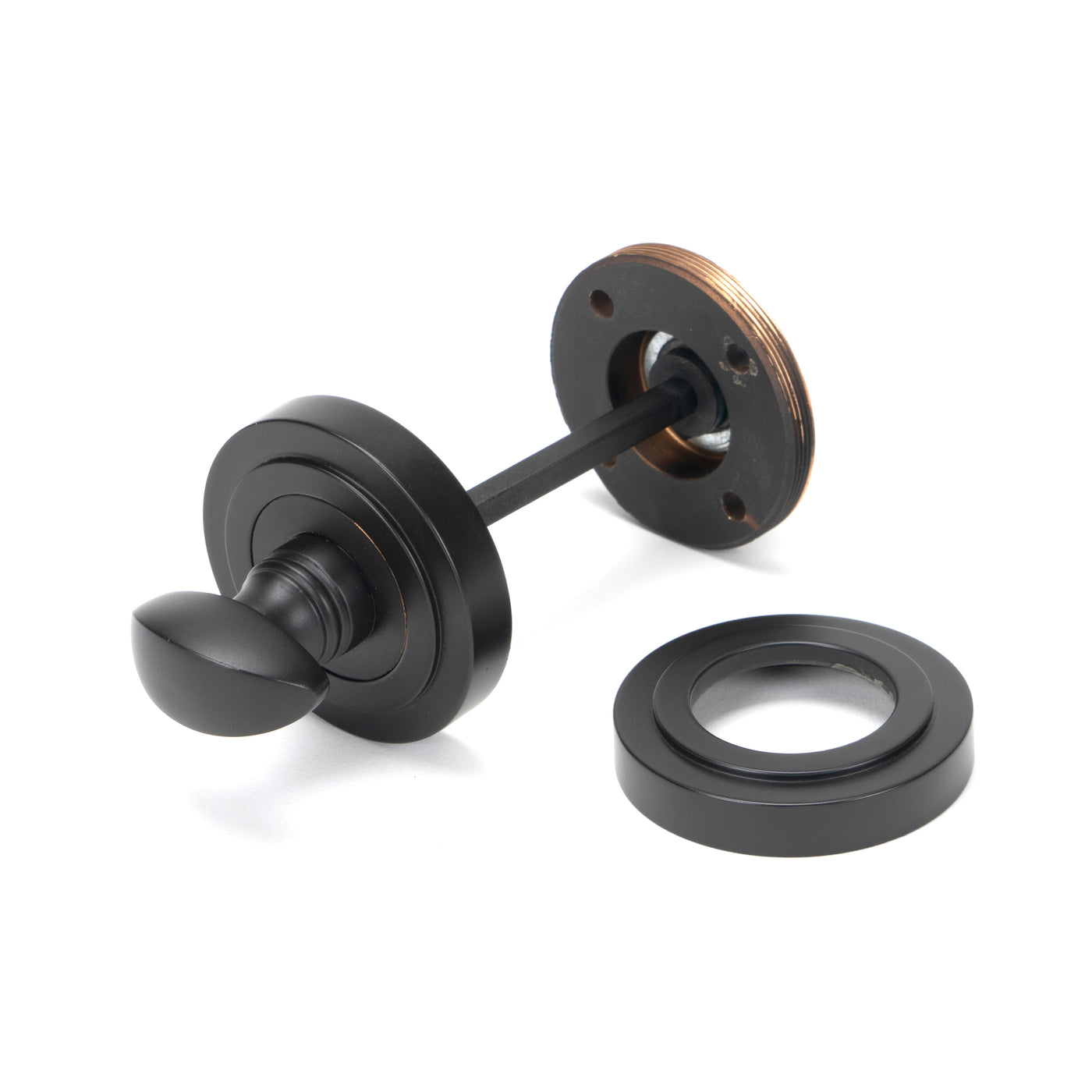 From The Anvil 46106 - Aged Bronze Round Thumbturn Set (Art Deco) #finish_aged-bronze