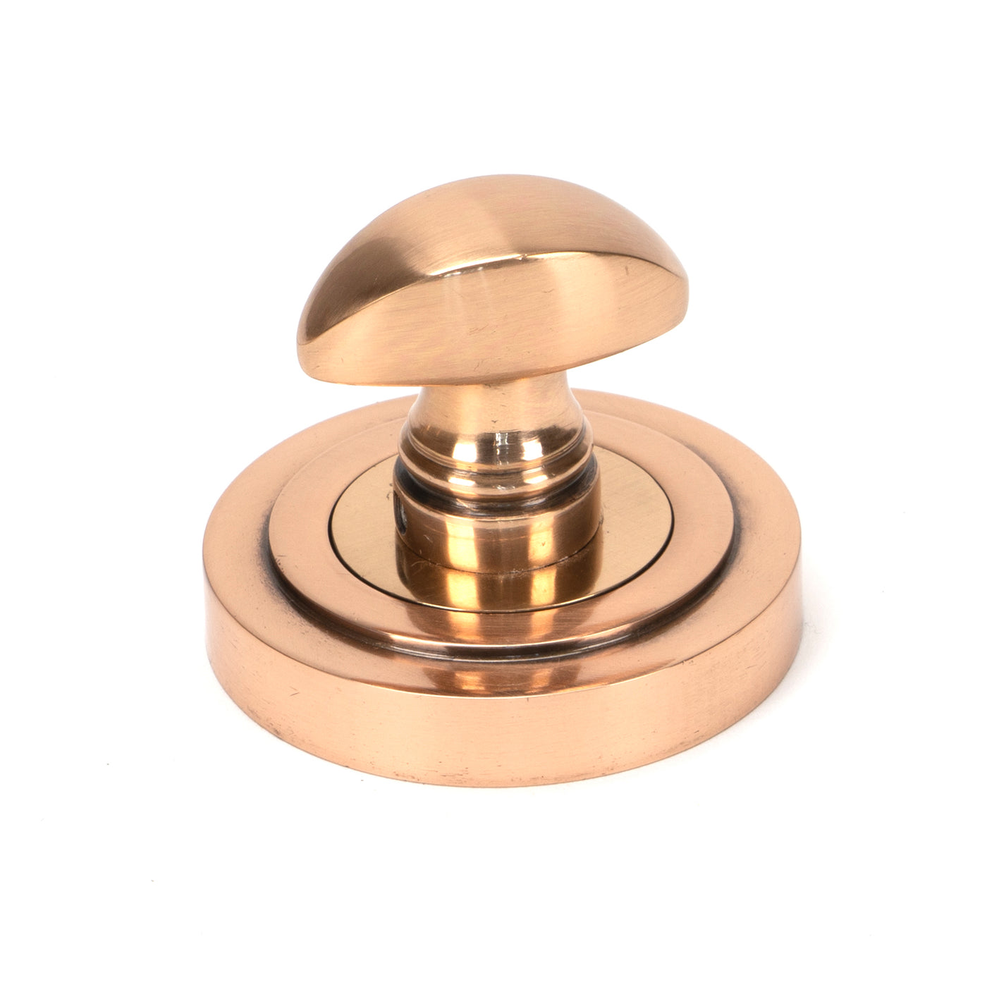 From The Anvil 46110 - Polished Bronze Round Thumbturn Set (Art Deco) #finish_polished-bronze