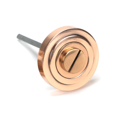 From The Anvil 46110 - Polished Bronze Round Thumbturn Set (Art Deco) #finish_polished-bronze