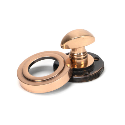 From The Anvil 46110 - Polished Bronze Round Thumbturn Set (Art Deco) #finish_polished-bronze