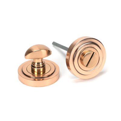 From The Anvil 46110 - Polished Bronze Round Thumbturn Set (Art Deco) #finish_polished-bronze