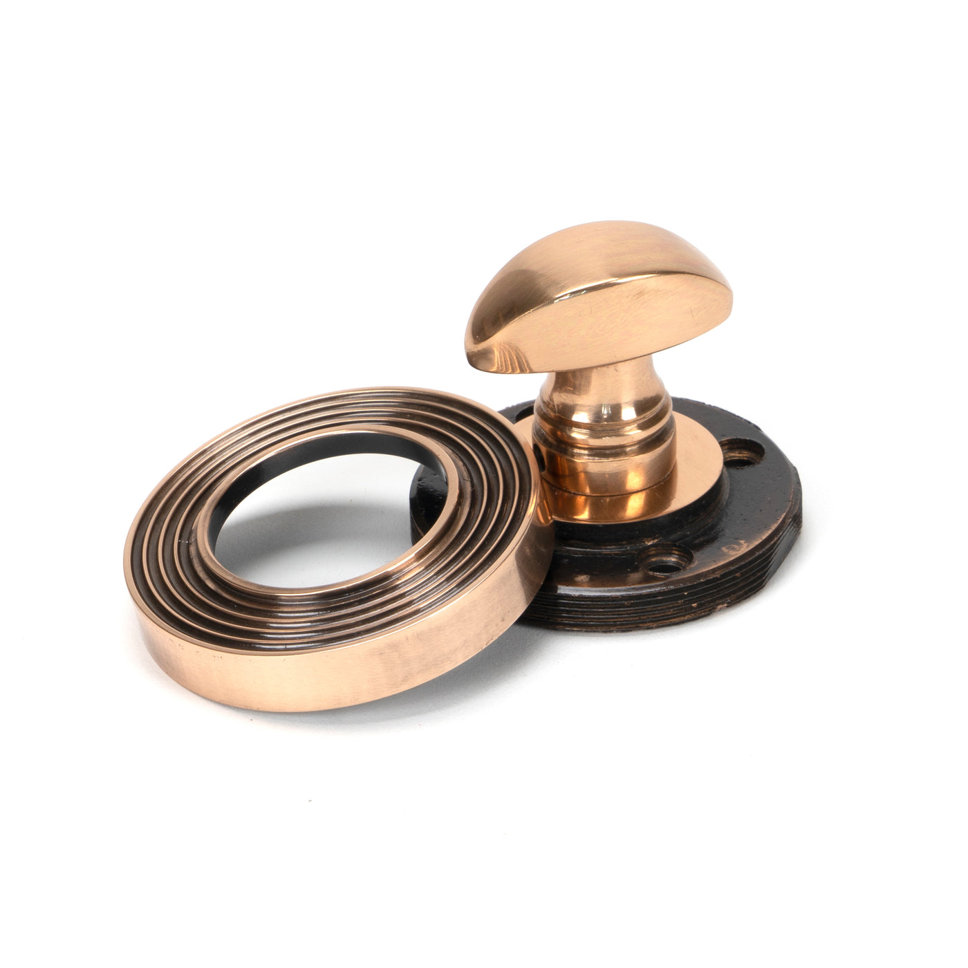 From The Anvil 46111 - Polished Bronze Round Thumbturn Set (Beehive) #finish_polished-bronze