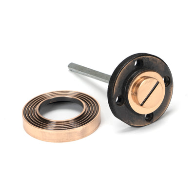 From The Anvil 46111 - Polished Bronze Round Thumbturn Set (Beehive) #finish_polished-bronze