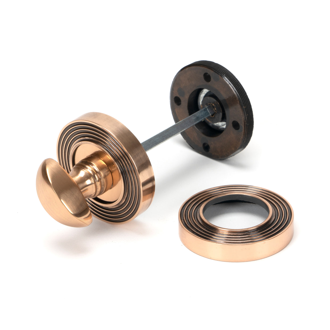 From The Anvil 46111 - Polished Bronze Round Thumbturn Set (Beehive) #finish_polished-bronze