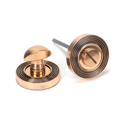 From The Anvil 46111 - Polished Bronze Round Thumbturn Set (Beehive) #finish_polished-bronze