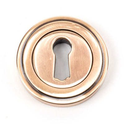 From The Anvil 46118 - Polished Bronze Round Escutcheon (Art Deco) #finish_polished-bronze