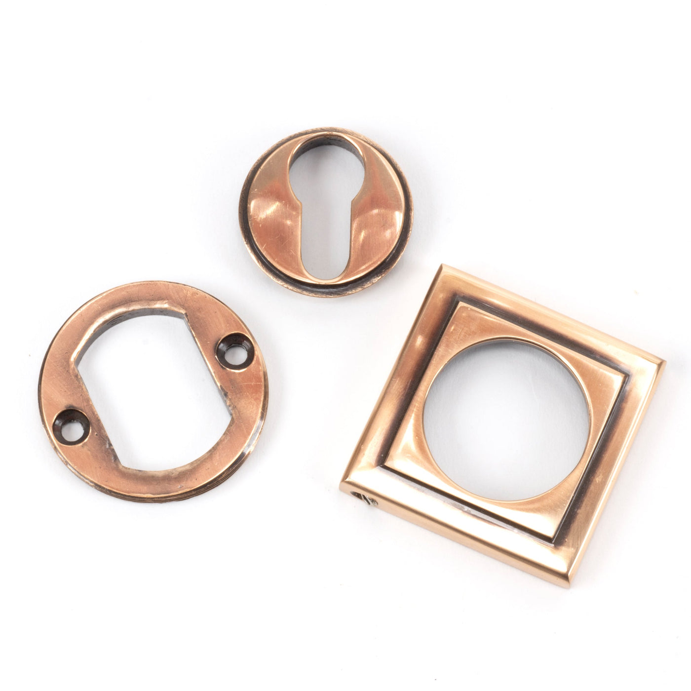 From The Anvil 46120 - Polished Bronze Round Escutcheon (Square)