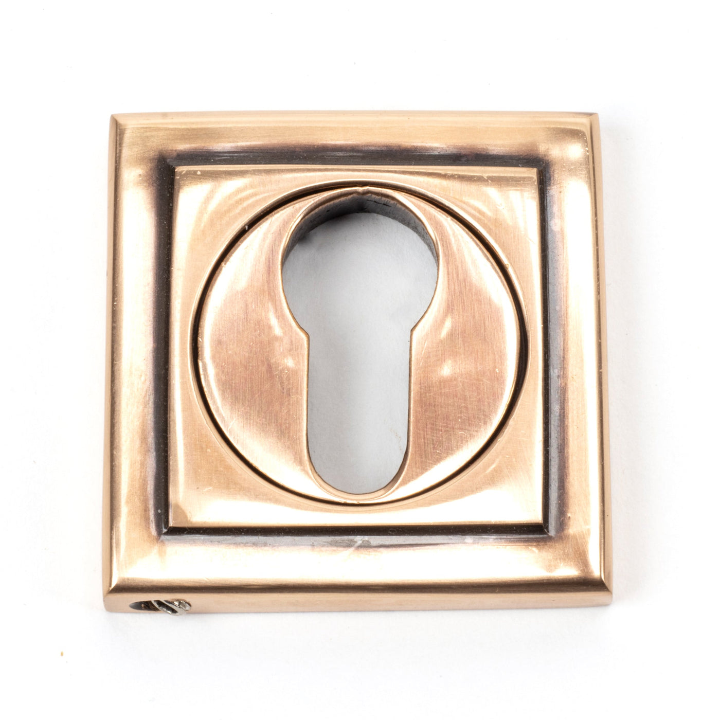 From The Anvil 46120 - Polished Bronze Round Escutcheon (Square) #finish_polished-bronze