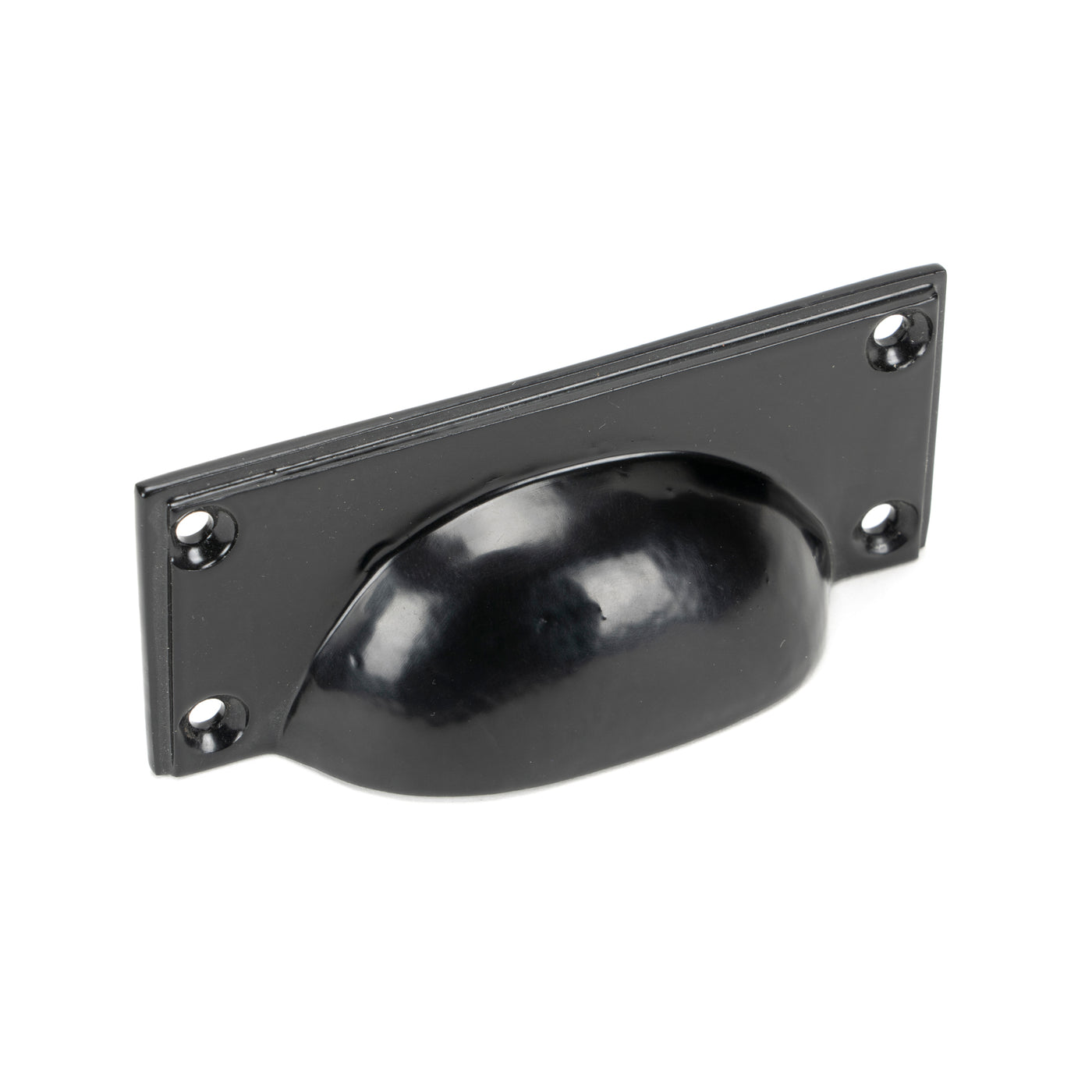 From The Anvil 46135 - Black Art Deco Drawer Pull  #finish_black