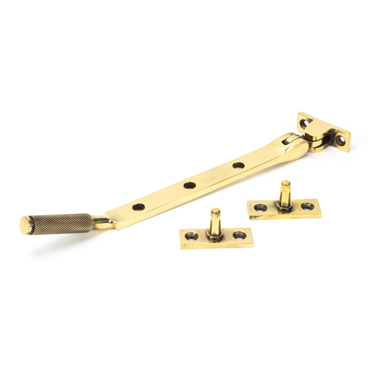 From The Anvil 46173 - Aged Brass 8" Brompton Stay #finish_aged-brass